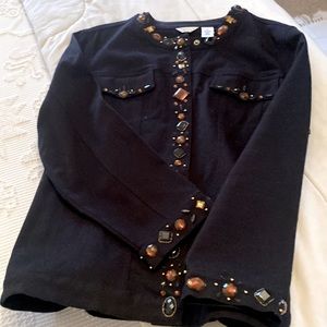 Laura Ashley woman Black Denim jacket/size 2x